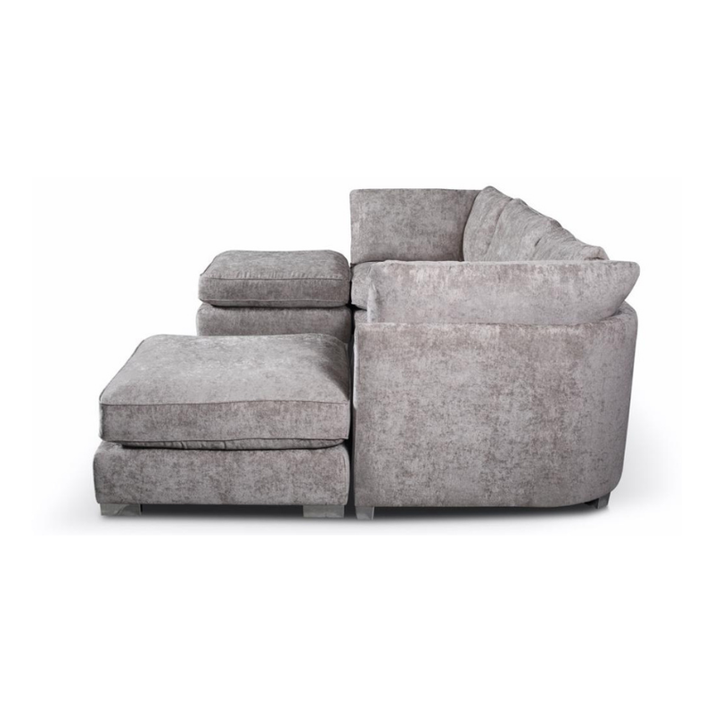 Bishop U Shape Corner Sofa Luxe Chenille Truffle