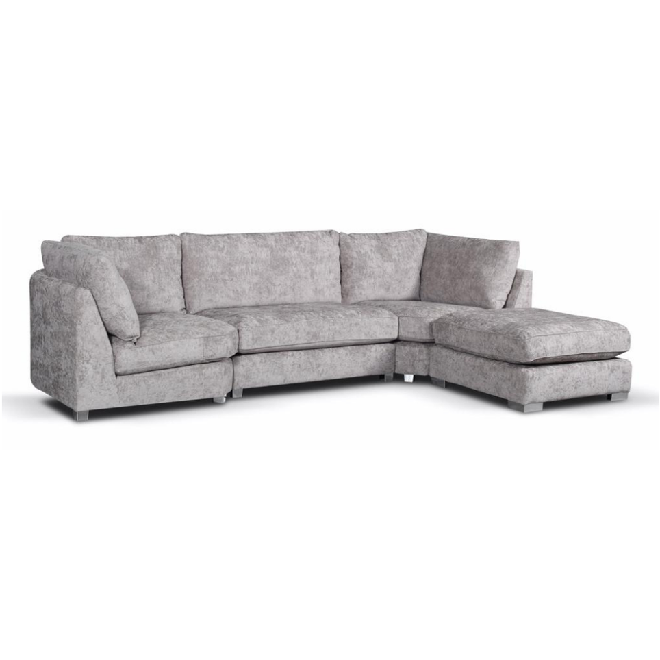 Bishop U Shape Corner Sofa Luxe Chenille Truffle