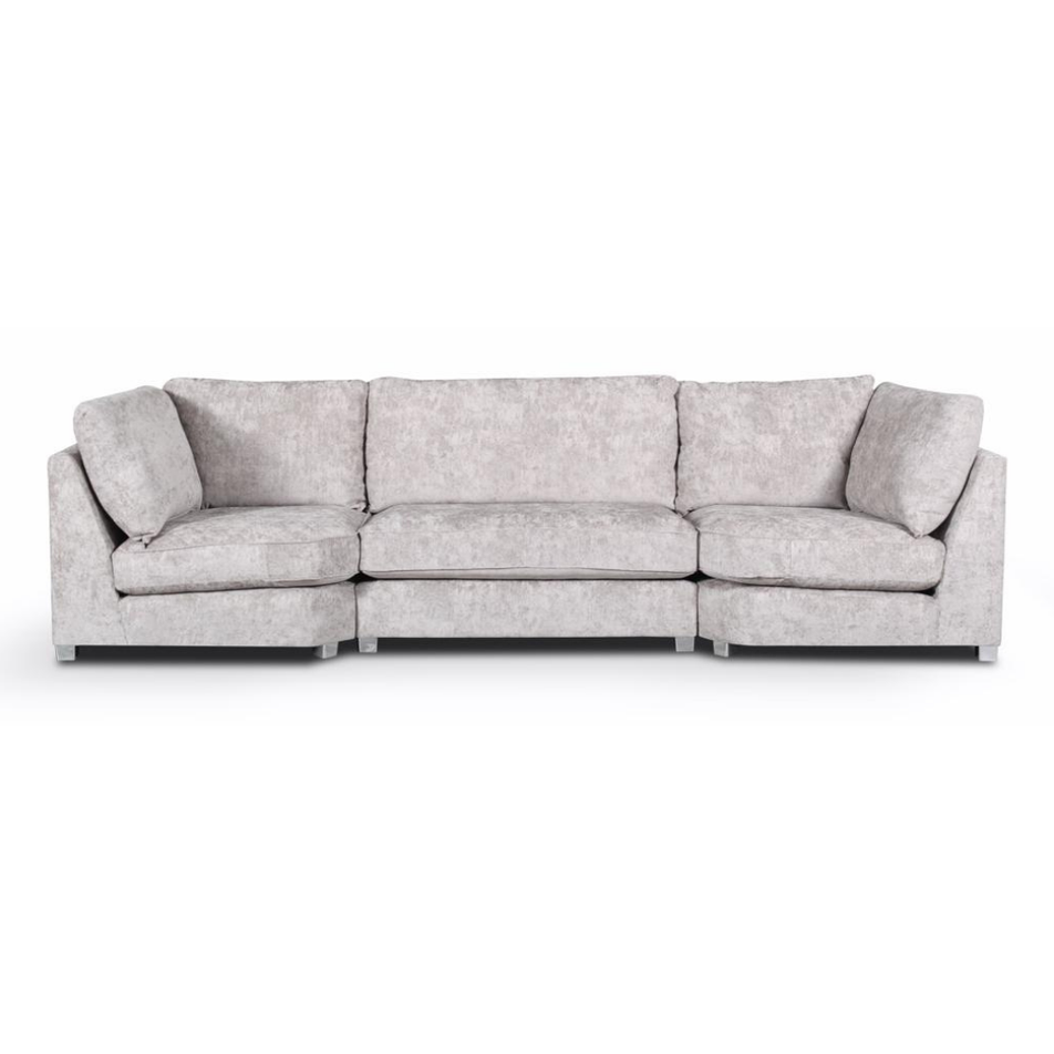 Bishop U Shape Corner Sofa Luxe Chenille Truffle