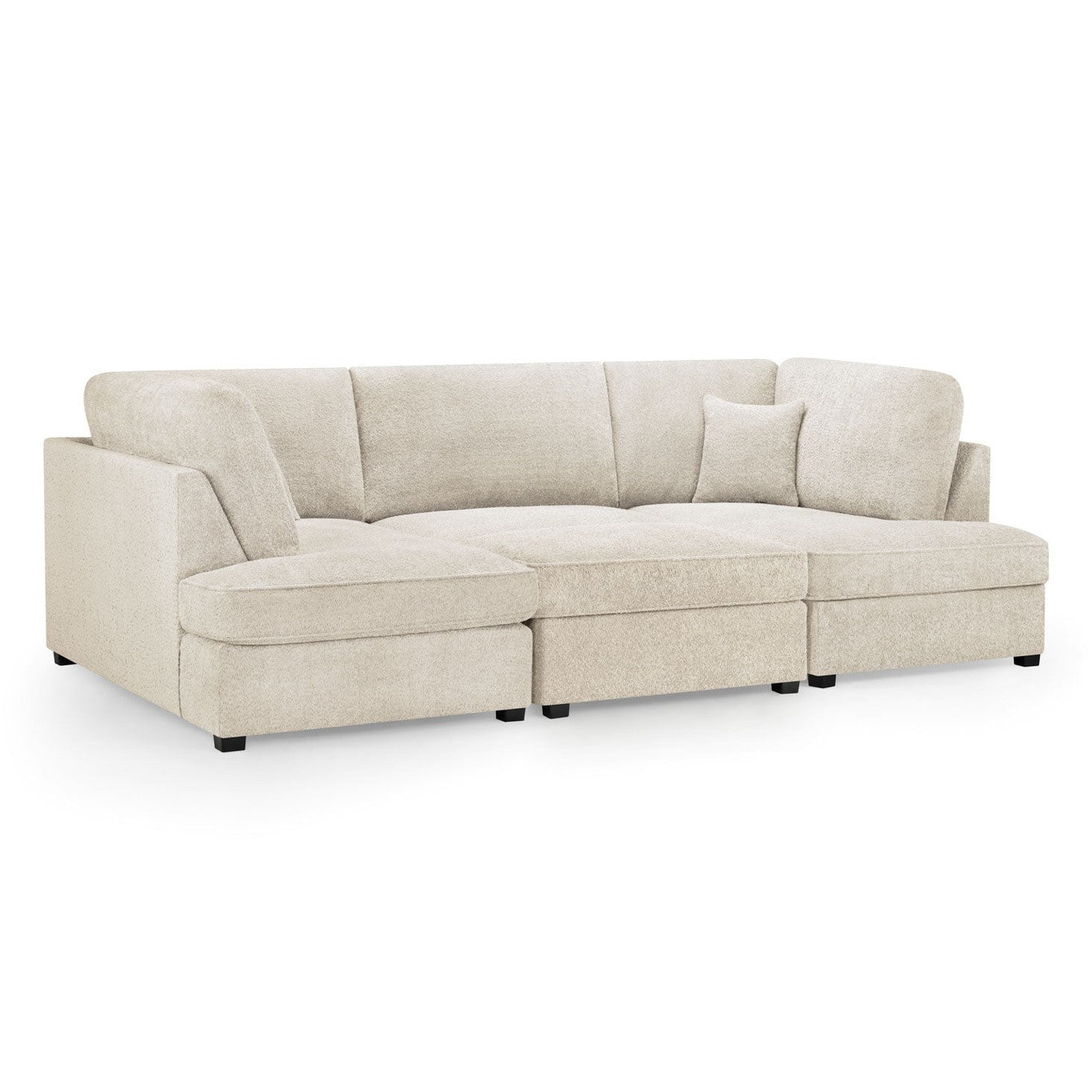 Carnaby Cinema Sofa Bed Beige in Teddy Fabric