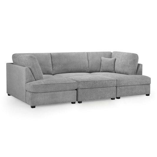 Carnaby Cinema Sofa Bed Grey in Teddy Fabric
