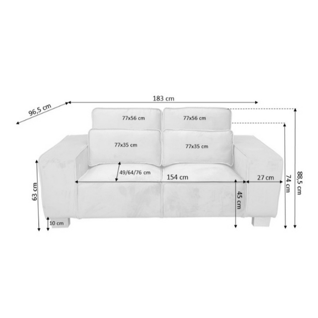 Sloane Luxury Large 3+2 Sofa Set