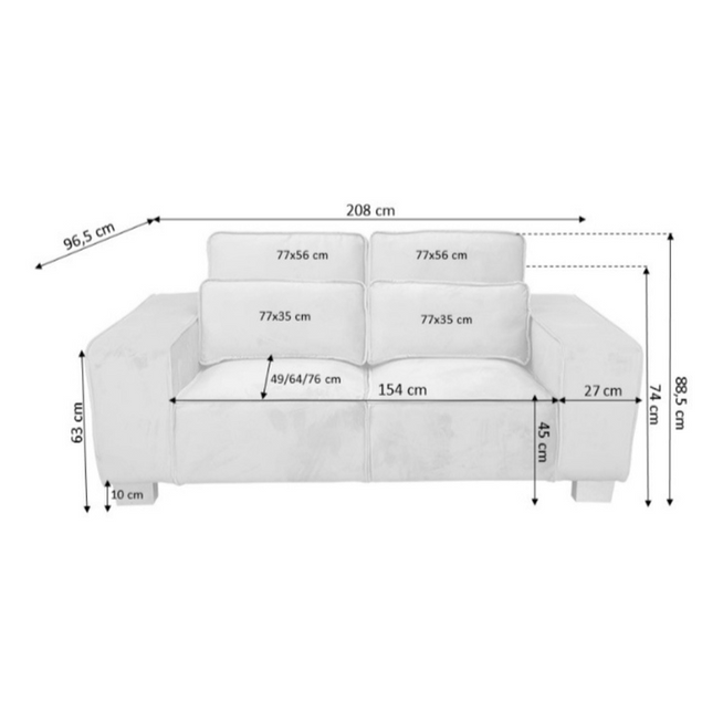 Sloane Luxury Large 3+2 Sofa Set