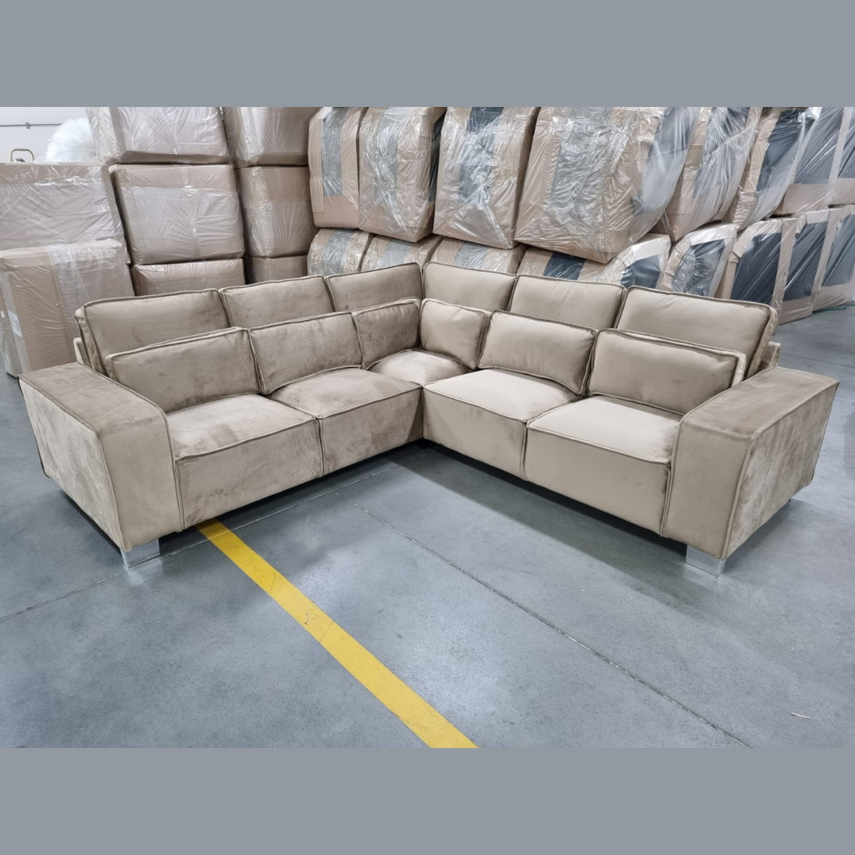 Sloane Luxury Large Double Corner Sofa Plush Velvet