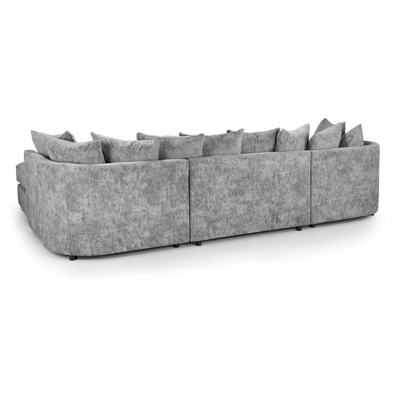 Bishop U Shape Corner Sofa Luxe Chenille Grey