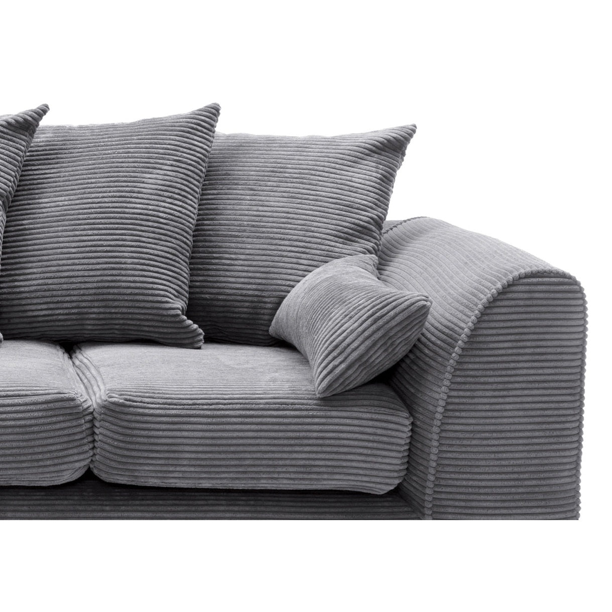 Jumbo Cord Corner Sofa Grey