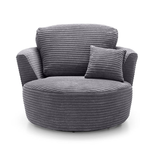 Jumbo Cord Swivel Chair