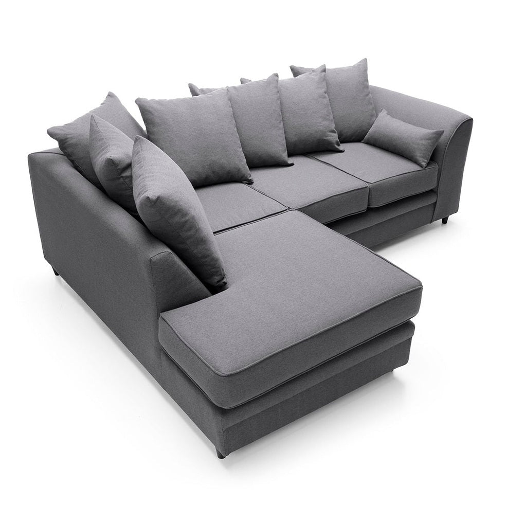 Plush Velvet Corner Sofa